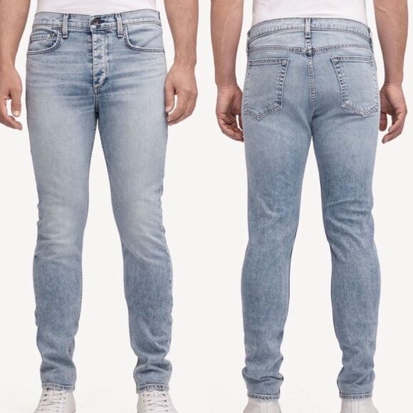 Rag & Bone Fit 1 Extra Slim Jeans in Double Up Light Wash 28 - Picture 1 of 7